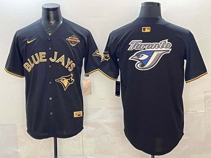 Men Toronto Blue Jays Blank Black Gold 2026 Nike Game MLB Jersey 03